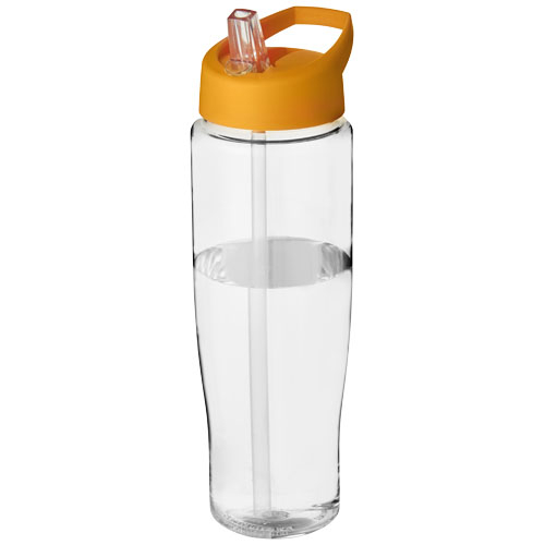 Bouteille sport publicitaire avec paille 700ml H2O Active® Translucide et Orange